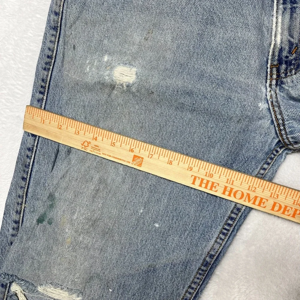Levi's Strauss Signature 545 Loose Fit Jeans Men's Blue Denim Distressed - 35X31